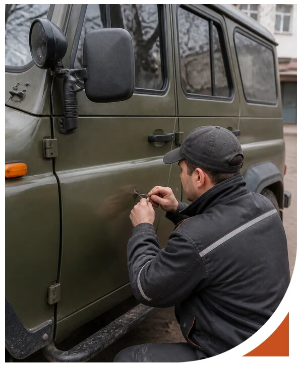 Профессиональное вскрытие автомобиля УАЗ без повреждений в Каменске-Шахтинском